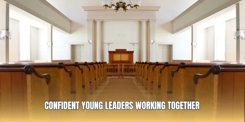 Confident young leaders working together