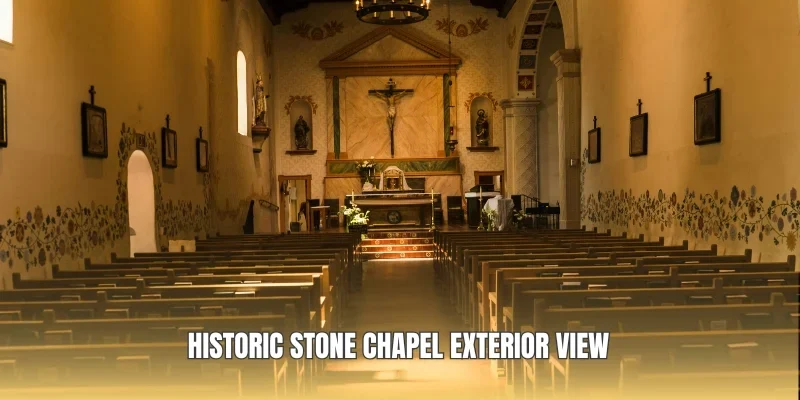 Historic stone chapel exterior view