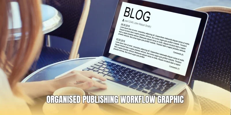 Organised publishing workflow graphic
