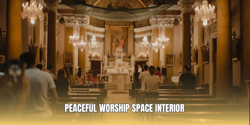 Peaceful worship space interior